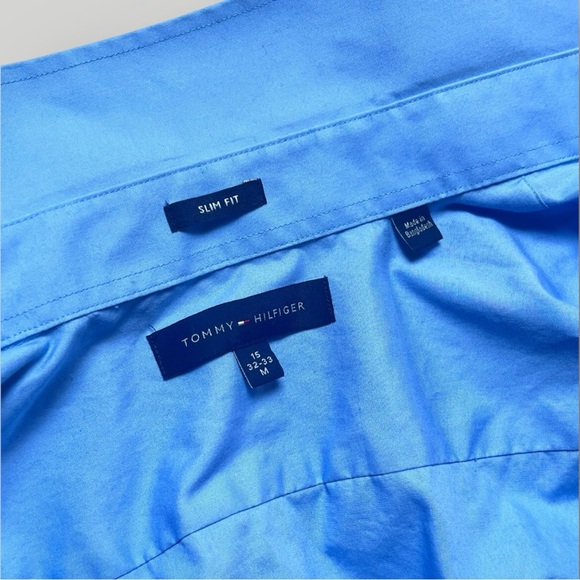 Tommy Hilfiger Blue, Slim Fit Dress Shirt Classic Design - Picture 5 of 10